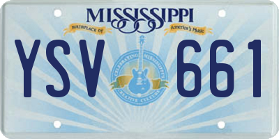 MS license plate YSV661