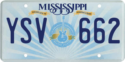 MS license plate YSV662