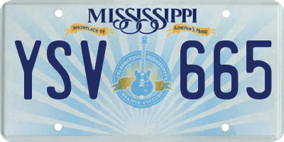 MS license plate YSV665