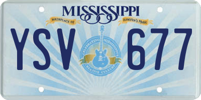 MS license plate YSV677