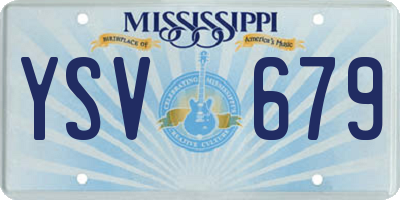 MS license plate YSV679
