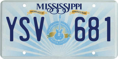MS license plate YSV681
