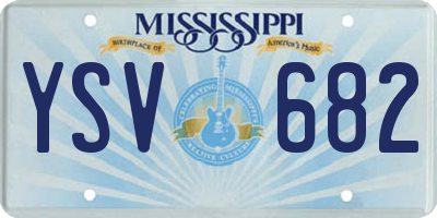 MS license plate YSV682