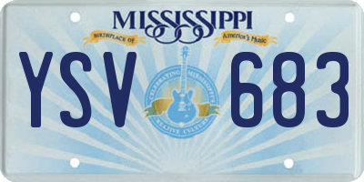 MS license plate YSV683