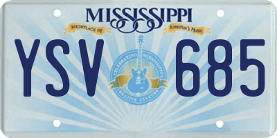 MS license plate YSV685