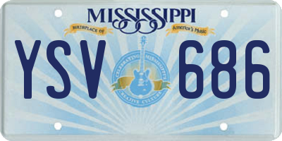 MS license plate YSV686