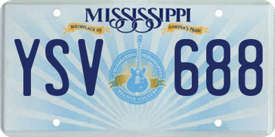 MS license plate YSV688