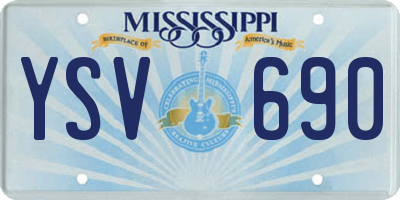 MS license plate YSV690