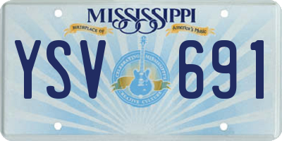 MS license plate YSV691
