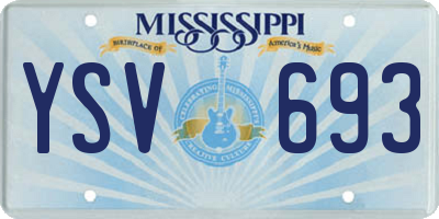 MS license plate YSV693