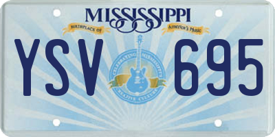 MS license plate YSV695