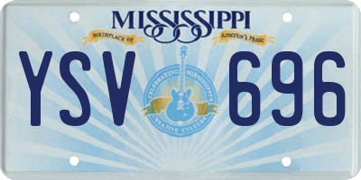 MS license plate YSV696