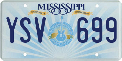 MS license plate YSV699