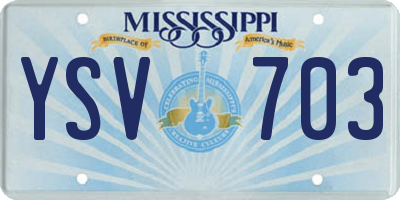MS license plate YSV703