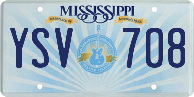 MS license plate YSV708