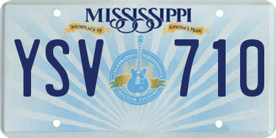 MS license plate YSV710