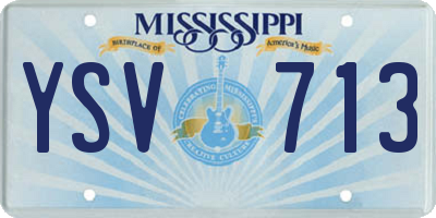MS license plate YSV713