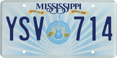 MS license plate YSV714