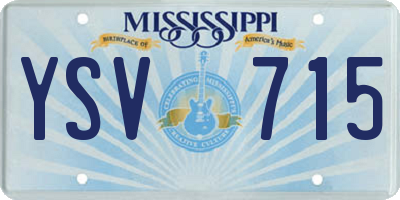 MS license plate YSV715