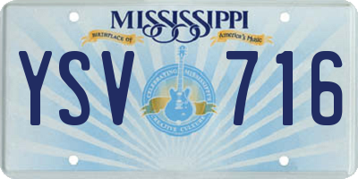 MS license plate YSV716