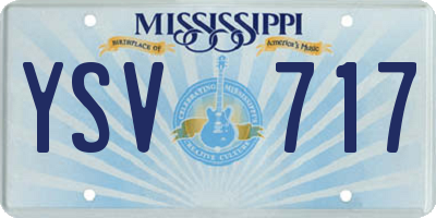 MS license plate YSV717