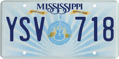 MS license plate YSV718