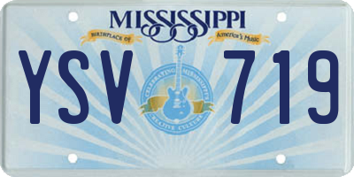 MS license plate YSV719