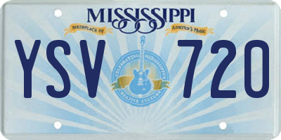 MS license plate YSV720