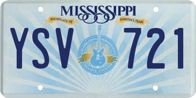 MS license plate YSV721