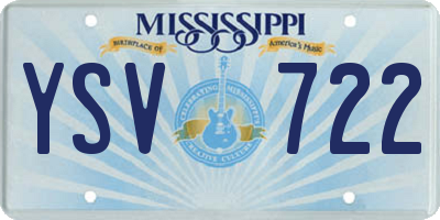 MS license plate YSV722