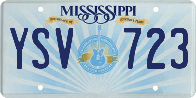 MS license plate YSV723