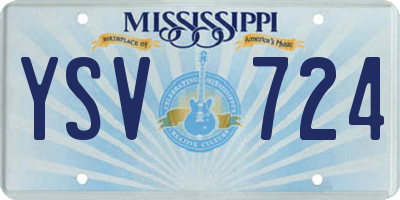 MS license plate YSV724