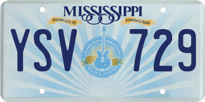 MS license plate YSV729