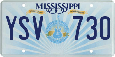 MS license plate YSV730