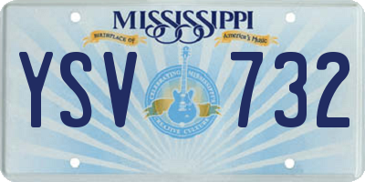 MS license plate YSV732
