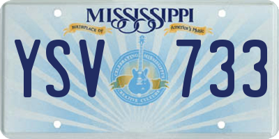 MS license plate YSV733