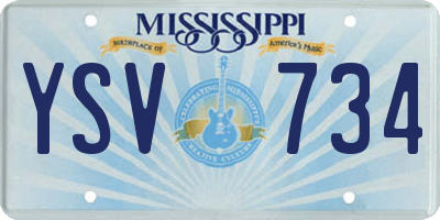 MS license plate YSV734