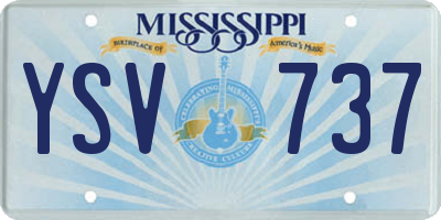MS license plate YSV737