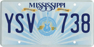 MS license plate YSV738