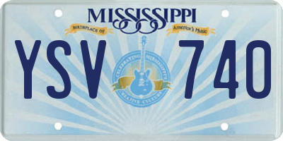 MS license plate YSV740