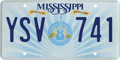 MS license plate YSV741