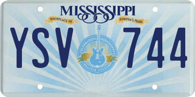 MS license plate YSV744