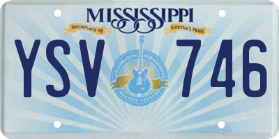 MS license plate YSV746