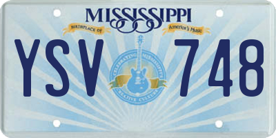 MS license plate YSV748