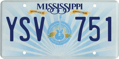 MS license plate YSV751