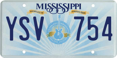 MS license plate YSV754