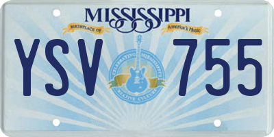 MS license plate YSV755