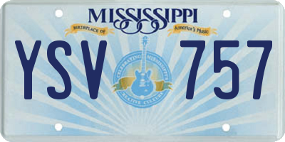 MS license plate YSV757