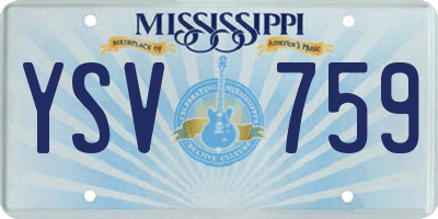 MS license plate YSV759