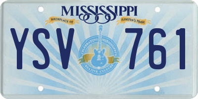 MS license plate YSV761